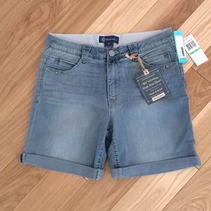 Democracy Denim Shorts Ab Solution High Rise Kayla Short Size 8 Indigo